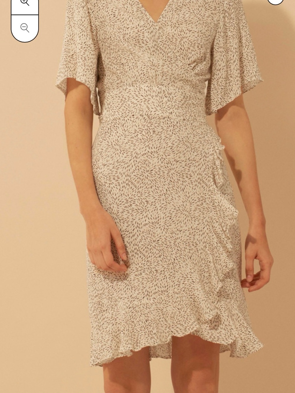 Ba&sh Flutter Sleeve Wrap Dress